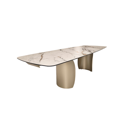 Extension Table KL-188 (W200(+50+50) x D100 x H76 cm) – Golden Champagne