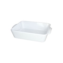 Rectangular Baking Dish 35x24 h8 White Ceramic