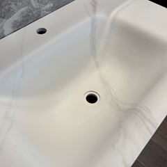 Bathroom Vanity Cabinet, Sintered Stone & Mirror