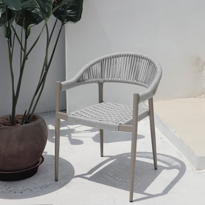 Outdoor Arm Chair - Light Grey