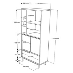Multipurpose Cabinet in Ocean Basket