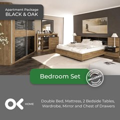 Apartment Package Set - Black & Oak