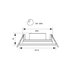 Punto LED Downlight – White