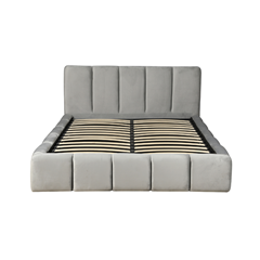 Upholstery Bed with Gaslift – Light Grey