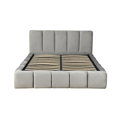Upholstery Bed with Gaslift – Light Grey
