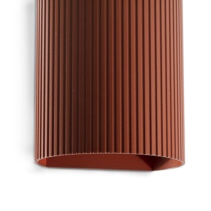 Wall Light Round Striped Terracotta Color