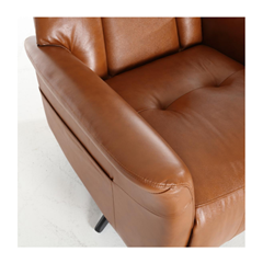 Swivel Electric Recliner – Brown