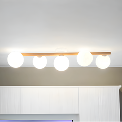 Ceiling Lamp 5L White Wooden