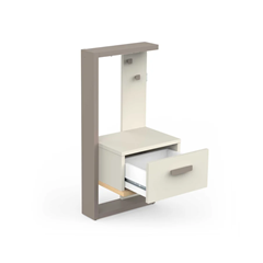 Children's Bedside Table – Beige & Grey