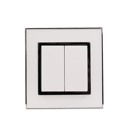 2 Gang Intermediate Switch White Mirror Frame