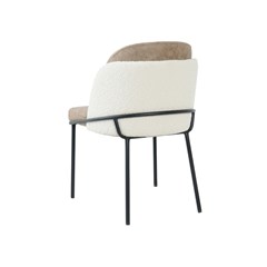 Dining Chair Brown and White