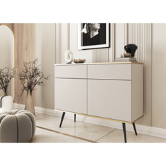 Sideboard – Beige & Gold