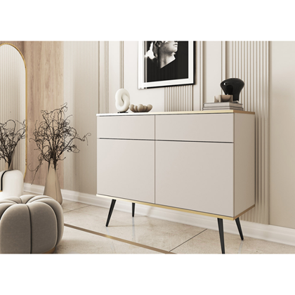 Sideboard – Beige & Gold
