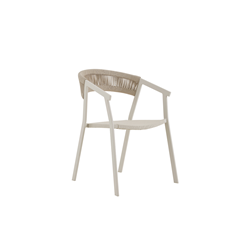 Set Dining Outdoor Light Beige  - Table Oval Shape & 6 Chairs