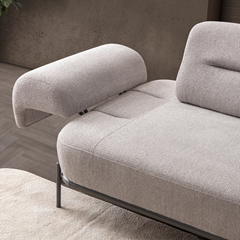 Sofa 3 Seater Monaco Fabric Grey Colour