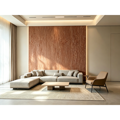 PVC Marble Sheet – Brick-Red Travertine