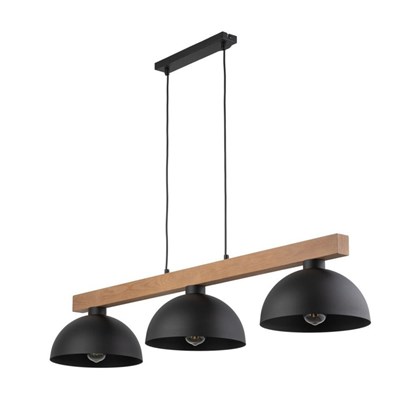 Pendant Lamp Oslo 3 Panels E27 15W Black