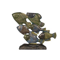 Figure Fishes Wood Decoration