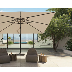 Set Parasol T¹ 400x300 Anthracite - Havana & Base 120kg  Black Granite