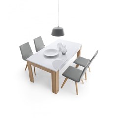 Extendable Dining Table – Riviera Oak Light & White