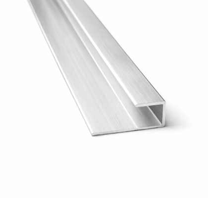 Aluminium Trim Alloy J-Shaped – Silver/Dark Grey