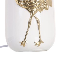 White-Gold Ceramic-Fabric Table Lamp