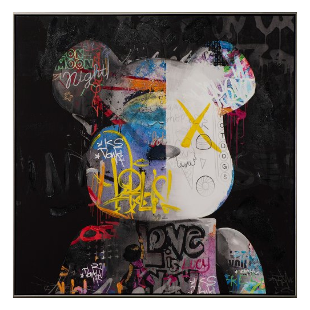 Comic Art "Teddy" Acryl Painting 102X102 cm