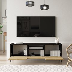 Tv Unit - Oak Wotan & Black