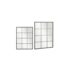 Black Window Mirror 120x90cm
