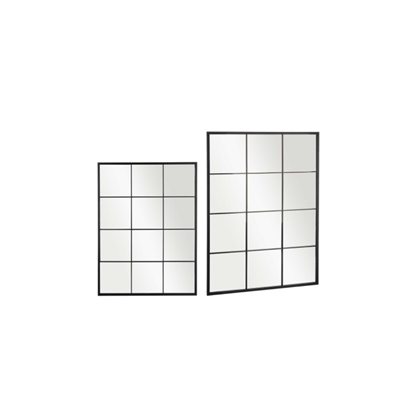 Black Window Mirror 120x90cm