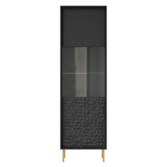 Display Cabinet W-1 Black & Gold