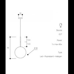 JUGEN SOSPENSIONE 1 LUCE