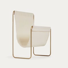 Magazine Rack Metal Gold Beige