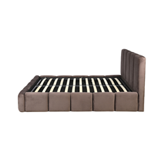 Upholstery Bed with Gaslift – Brown