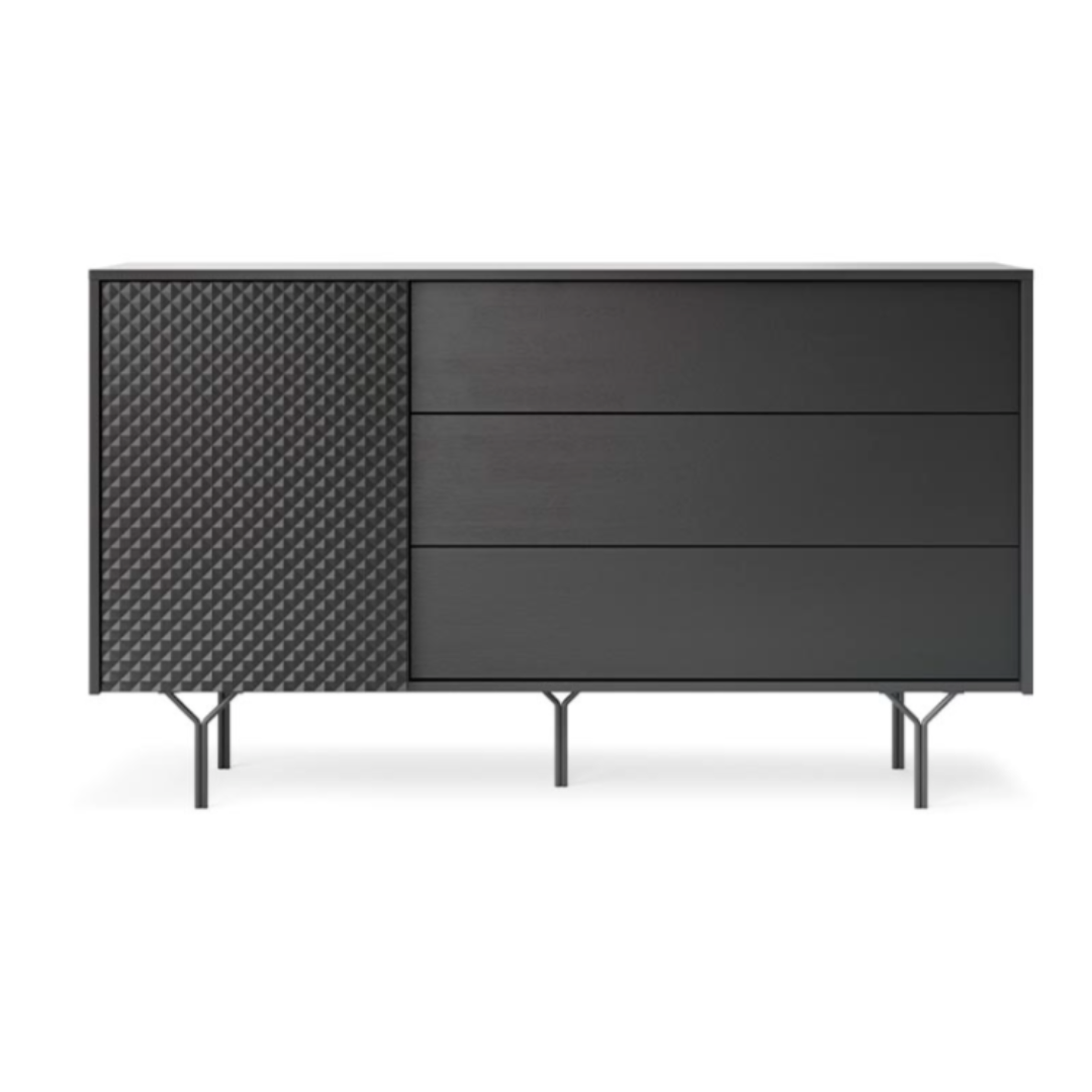 Sideboard Large 3 drawers - Black