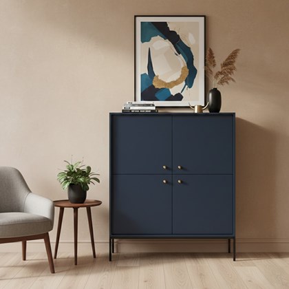 Sideboard 4 Doors – Navy Blue
