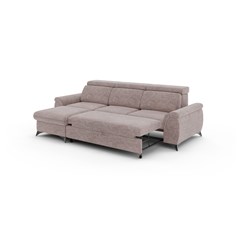 Sofa LH with Adjustable Headrests & Storage -  Grey