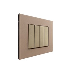 4 Gang 2 Way Switch Gold Temp Glass