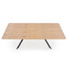 Extendable Dining Table -Natural Oak and  Black