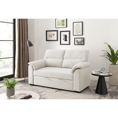 2 Seater Sofabed - Light Beige/Off-White