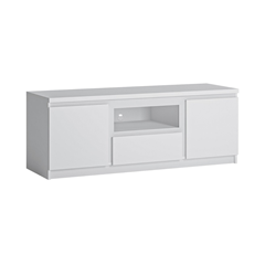 TV Sideboard 2 Doors 1 Shelf – White Alpine