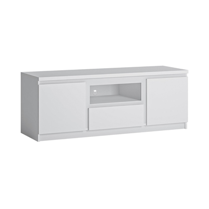 TV Sideboard 2 Doors 1 Shelf – White Alpine