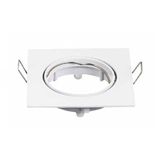 White Square Movable GU10 Fitting