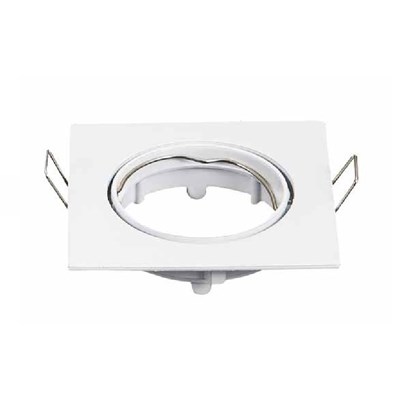 White Square Movable GU10 Fitting