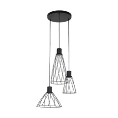 Black Hanging Lamp 3 wheel