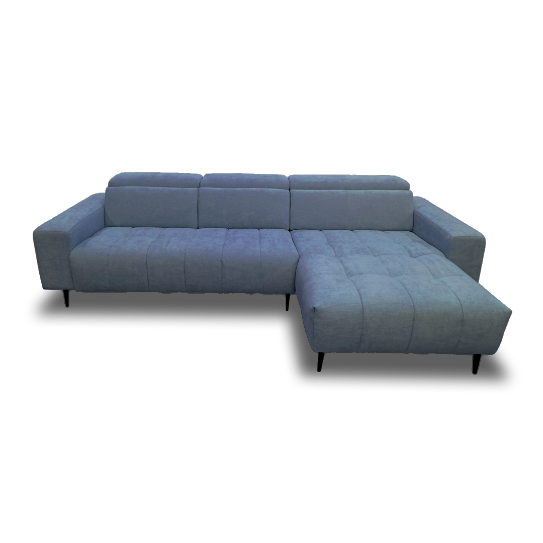 2-Seater Sofa Bed with CHL Right - Steel Blue (BRI 023)