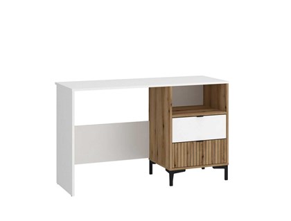 Desk 2 Drawers – White & Oak