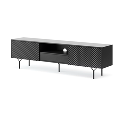 TV Cabinet 2Doors and Drawer - Black