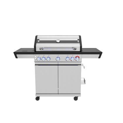 4 Burner Gas Grill BBQ - Black & Grey
