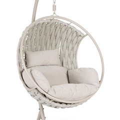 Hang Armchair With Cushion - Beige & Light Grey